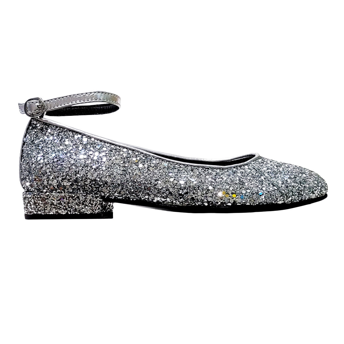 Simonetta Glitter Silver Shoe