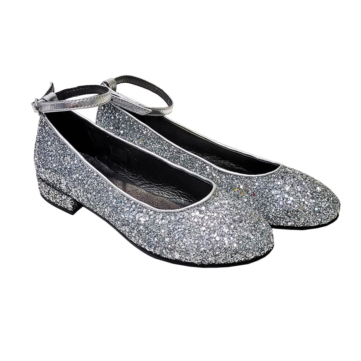 Simonetta Glitter Silver Shoe