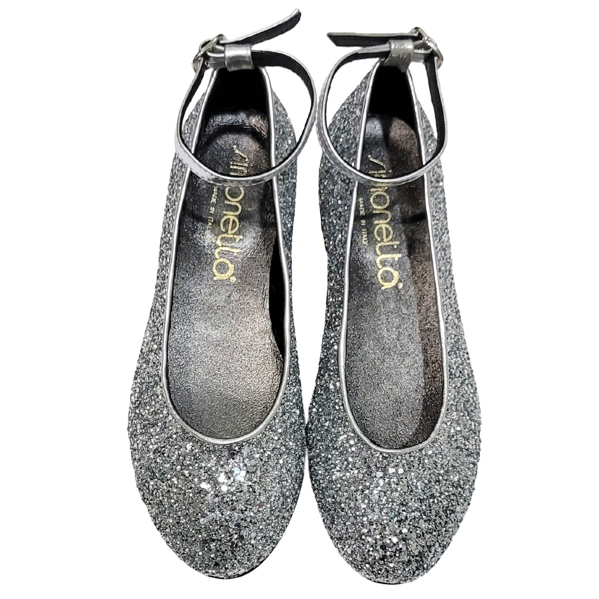 Simonetta Glitter Silver Shoe