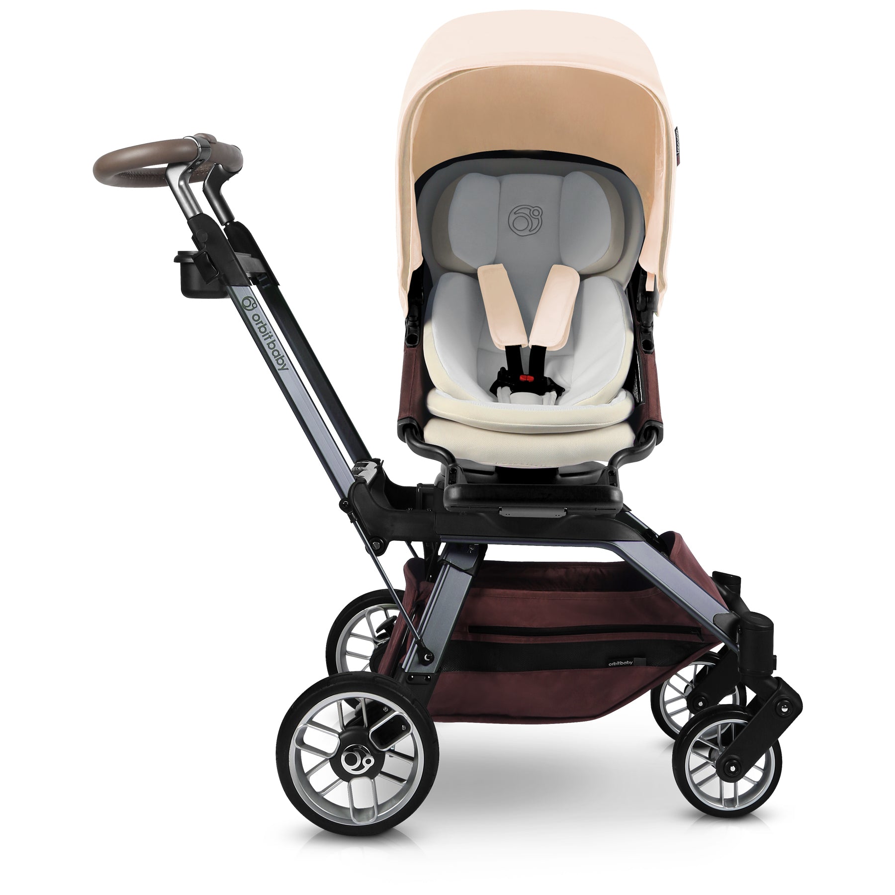 G5 Stroller - Mocha Seat With Titanium Silver Frame
