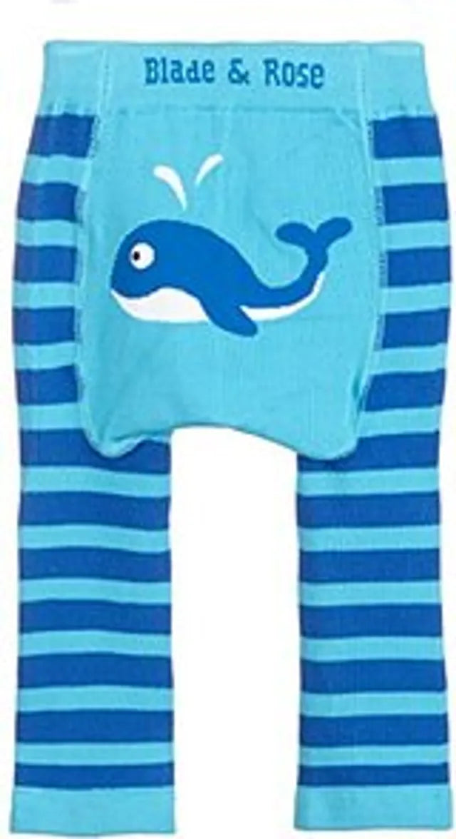 Blade & Rose Blue Whale Printed Leggings with Elasticised Waistband