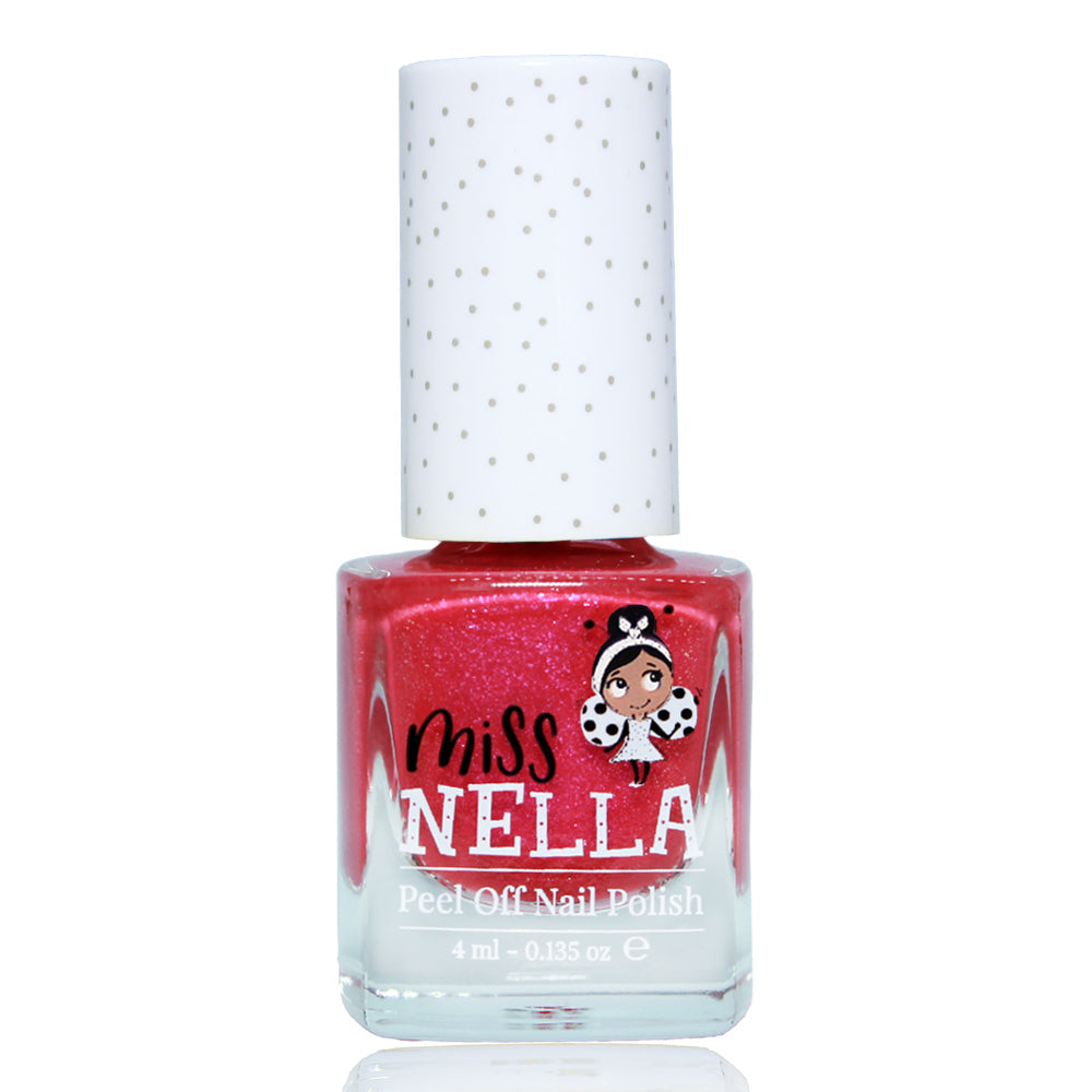 Tickle Me Pink Glitter 4ml Peel off Kids Nail Polish