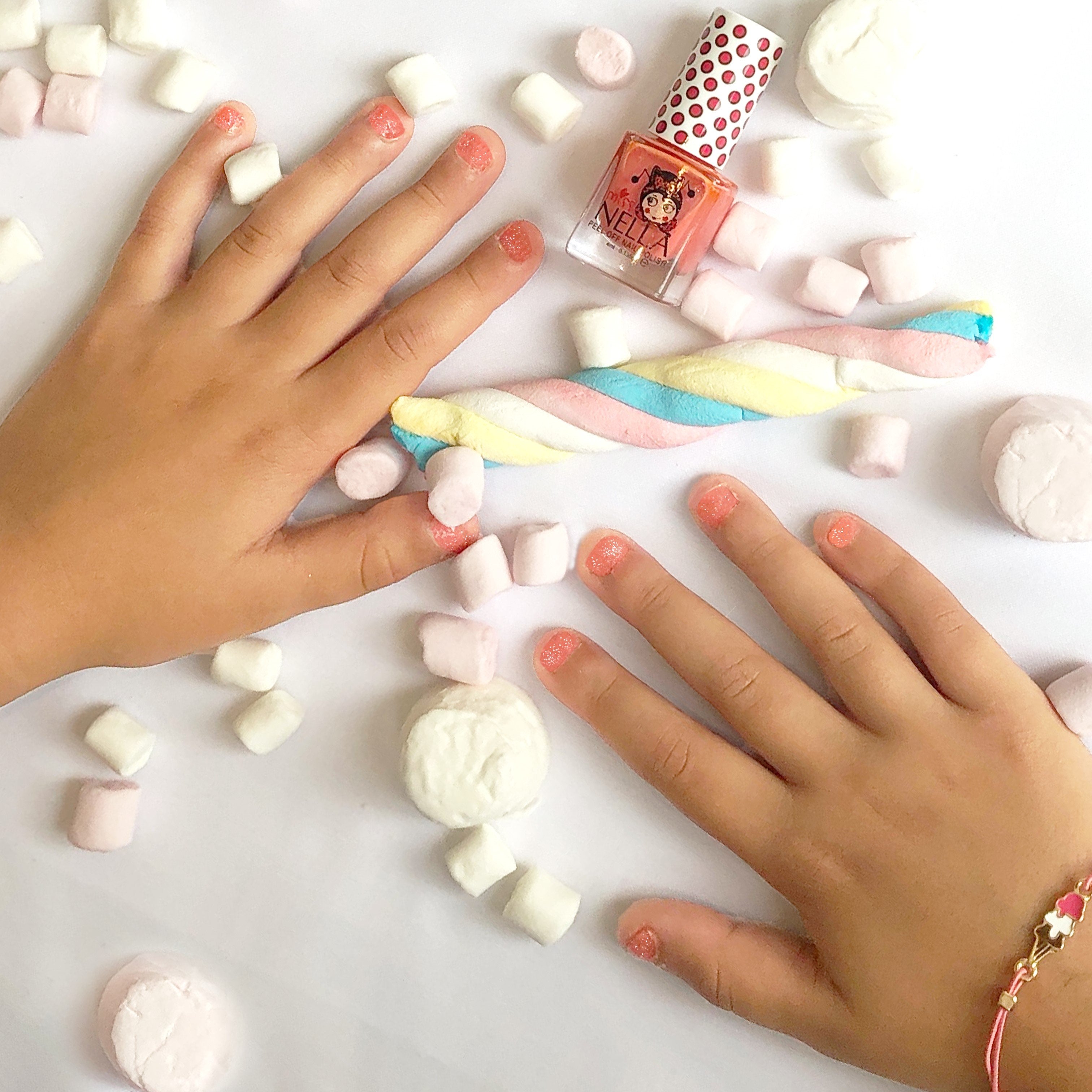 Marshmallow Overload Glitter 4ml Peel off Kids Nail Polish