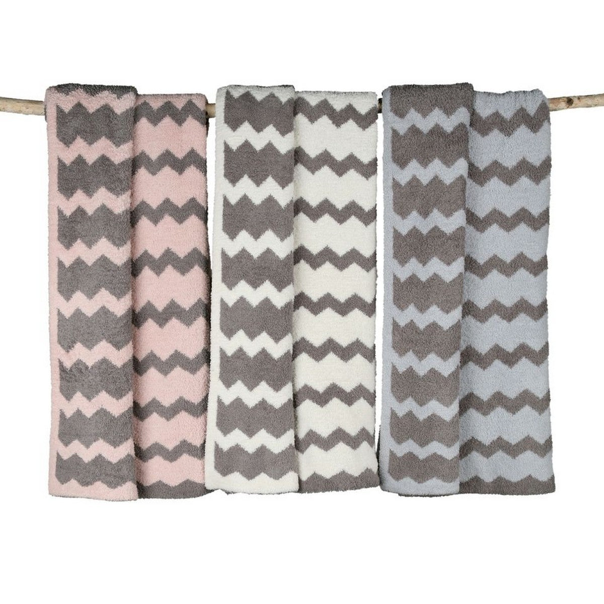 Barefoot Dreams Cozy Chic Chevron Blanket