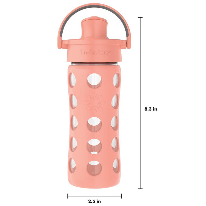 Water Bottle with Silicone Sleeve and Active Cap 12oz