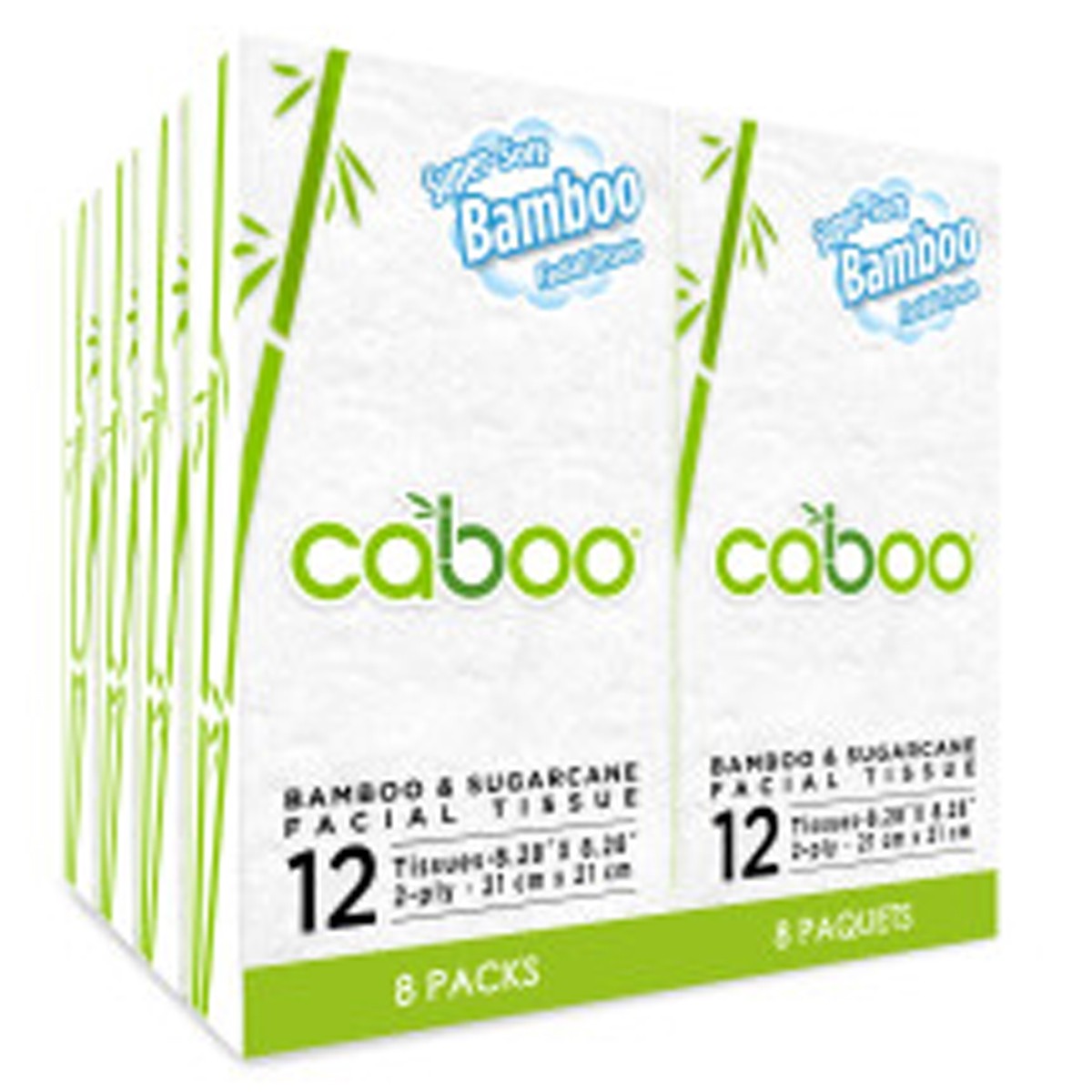 Caboo Pocket Facial Tisse 8-Pack